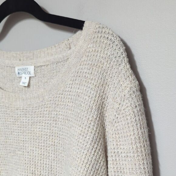 Market & Spruce Cream Crew Neck Sweater - Picture 2 of 5
